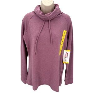 NWT 32 Degrees Womens Ballerina Pink Cozy Cowl Neck Pullover Top S